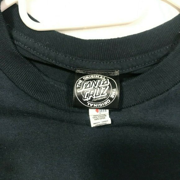 Santa Cruz Long Sleeve Crewneck Size Small Men Navy Cotton - Picture 4 of 8